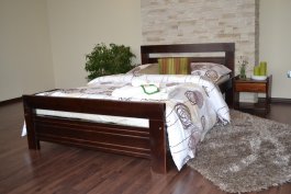 Postel Amor 120/200 cm s roštem - masiv 3,5 cm ořech