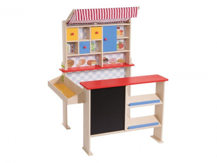 Dřevěný obchod pro děti + křídy zdarma