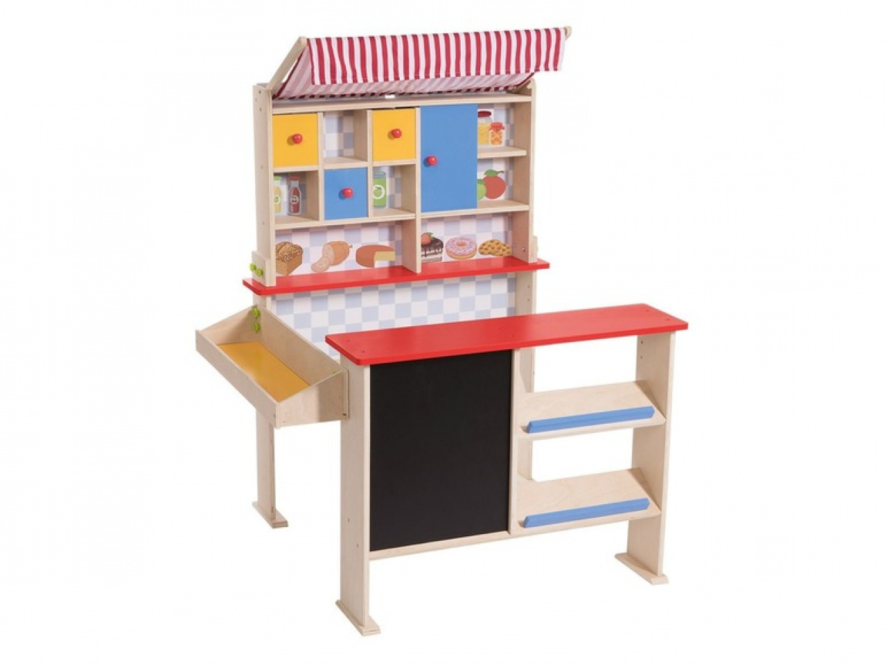 Dřevěný obchod pro děti + křídy zdarma